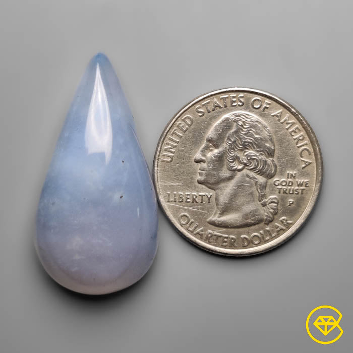 Large Namibian Blue Chalcedony Cabochon