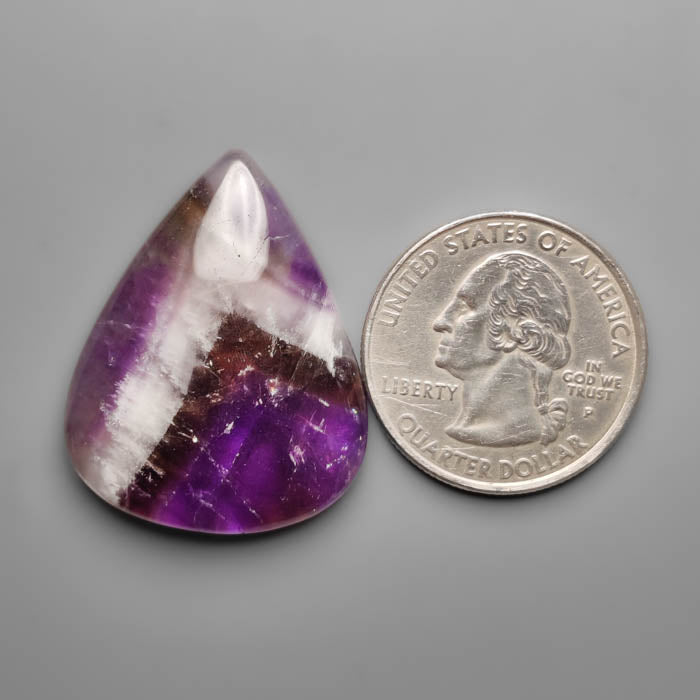 Chevron Amethyst Cabochon