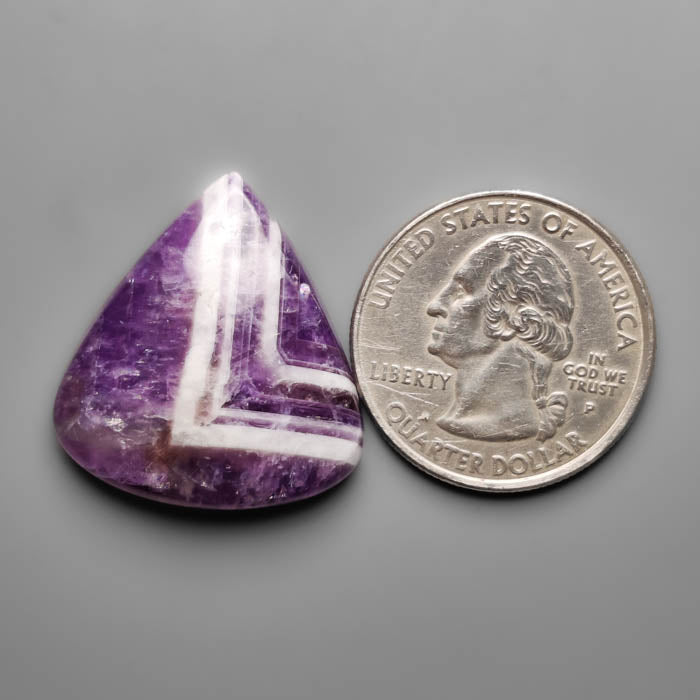 Chevron Amethyst Cabochon