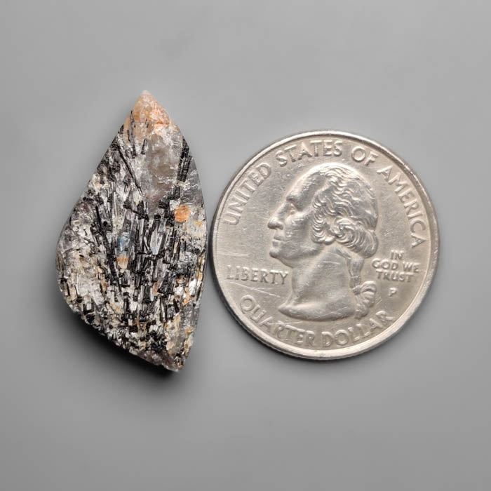 Raw Face Black Tourmaline in Quartz