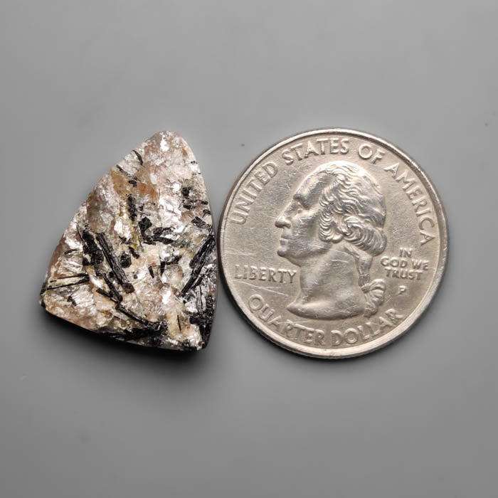 Raw Face Black Tourmaline in Quartz