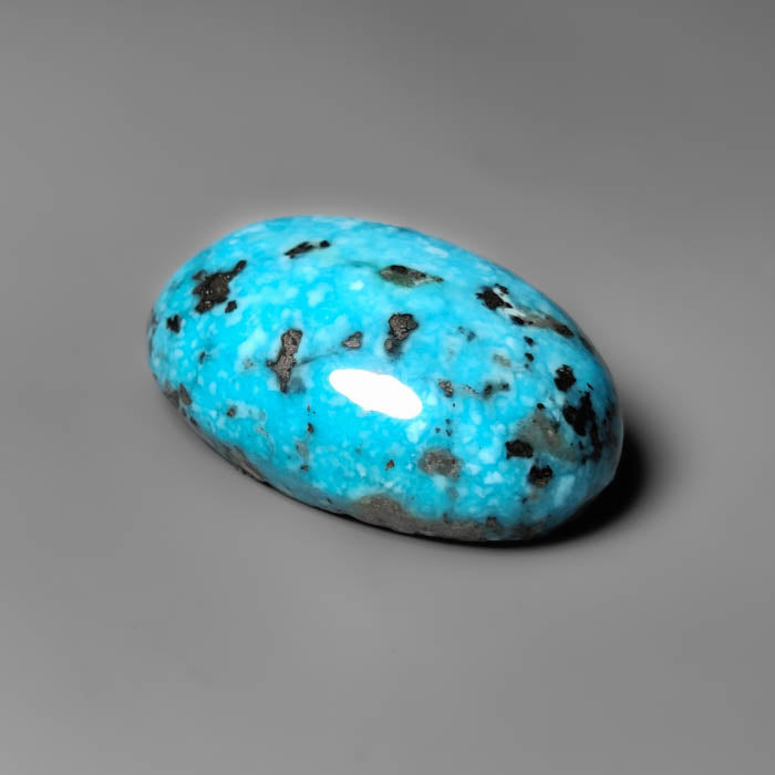 High Dome Morenci Turquoise with Pyrite Cabochon