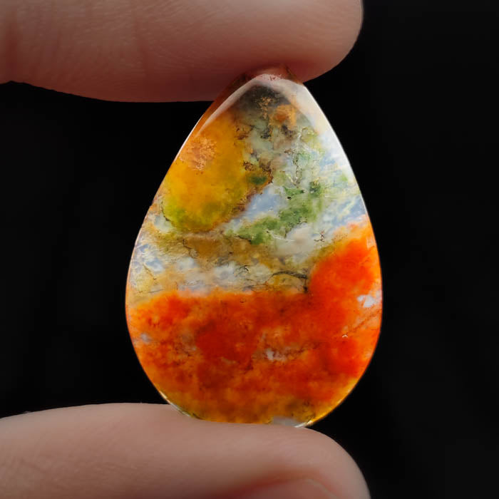 Red Moss Agate Cabochon