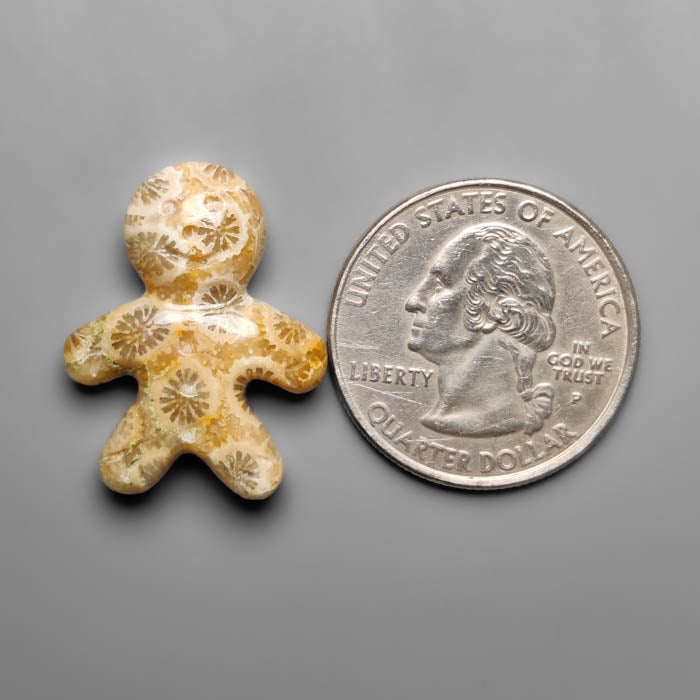 Fossil Coral Ginger Bread Boy Carving
