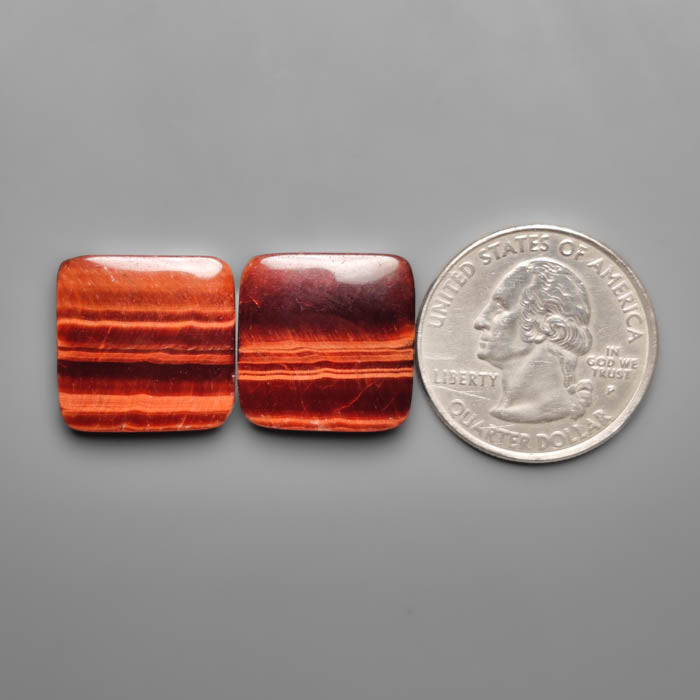 Red Tiger Eye Pair