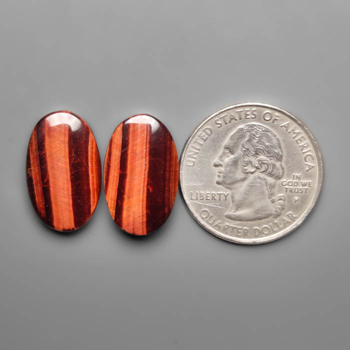 Red Tiger Eye Pair