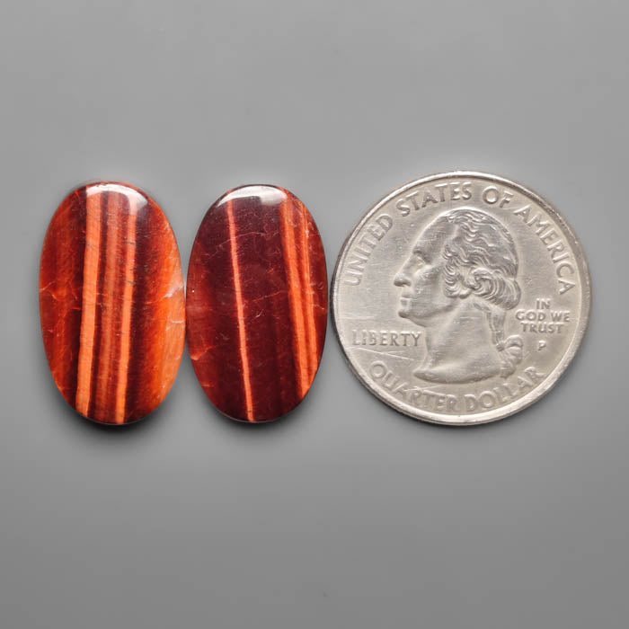 Red Tiger Eye Pair
