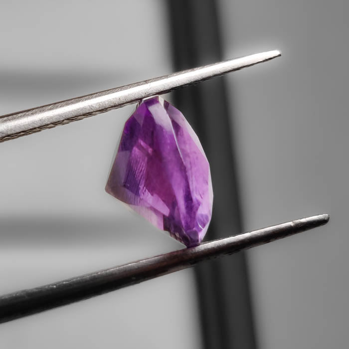 Checkerboard Cut Faceted Amethyst