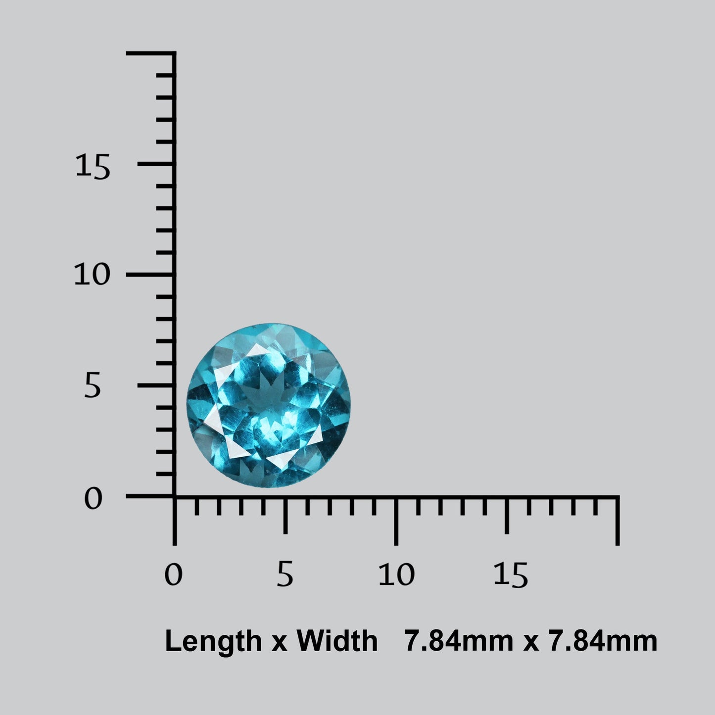 Faceted Sky Blue Apatite