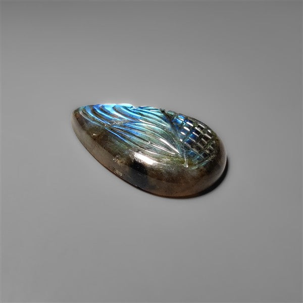 Blue Labradorite Mughal Carving