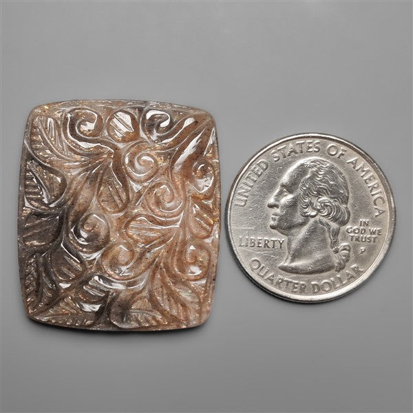 Black Sunstone Mughal Carving