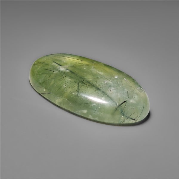 Black Tournalinated Prehnite Cabochon