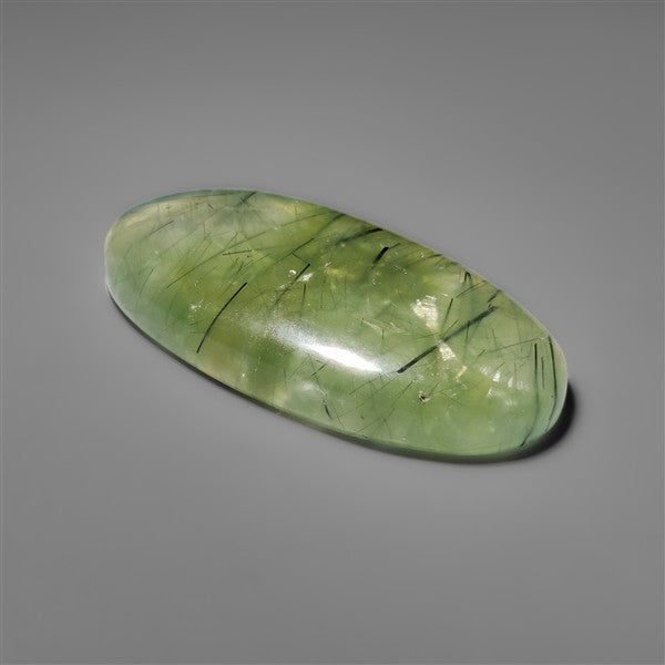 Black Tournalinated Prehnite Cabochon