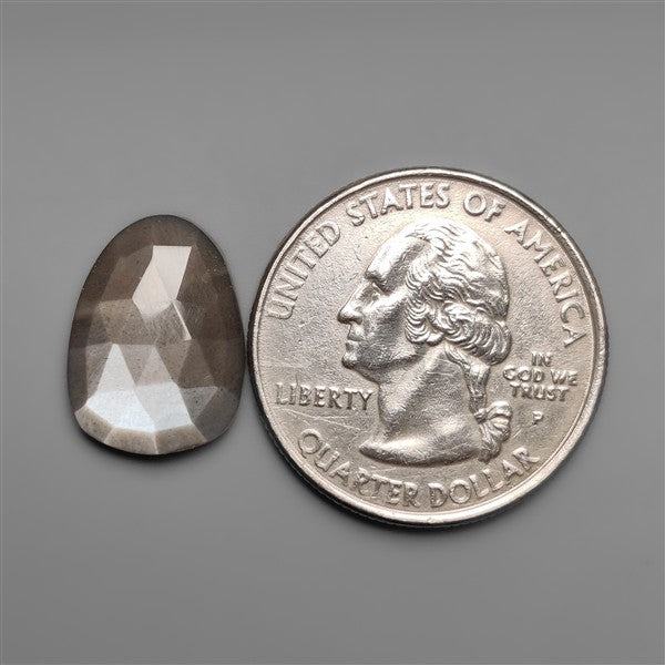 Rose Cut Gray Moonstone