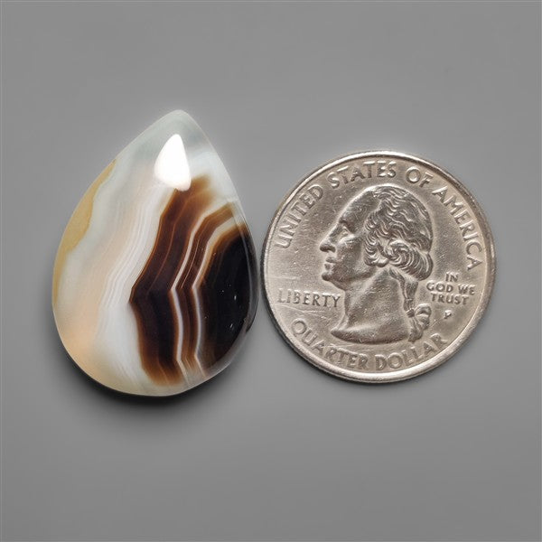 Black Banded Agate Cabochon