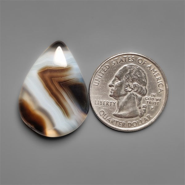 Black Banded Agate Cabochon