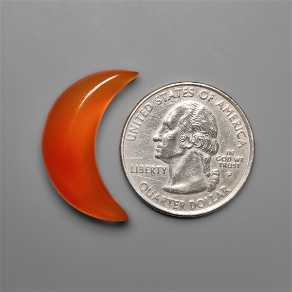 Carnelian Agate Crescent Carving