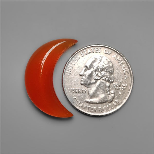 Carnelian Agate Crescent Carving