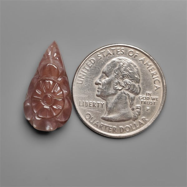 Grey Moonstone Mughal Carving