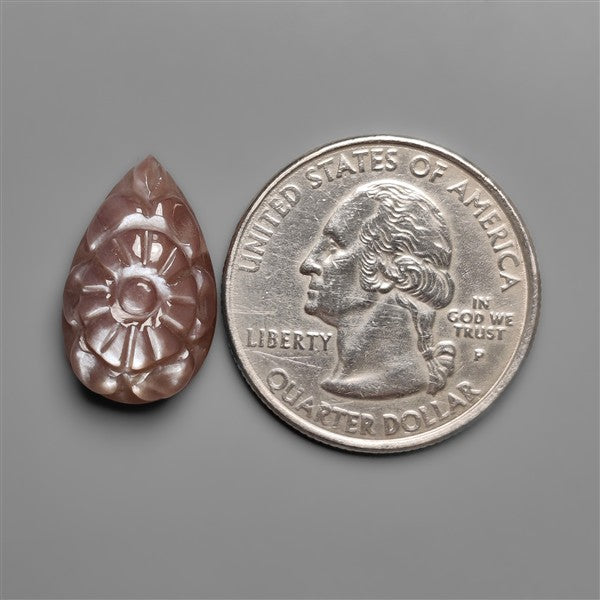 Grey Moonstone Mughal Carving