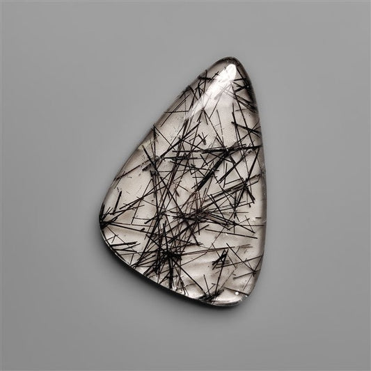 AAA Black Tourmalinated Quartz Cabochon