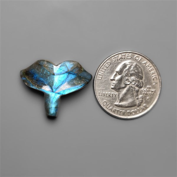 Blue Labradorite Fish Tail Carving