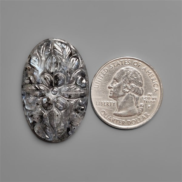 Larvikite Feldspar Mughal Carving