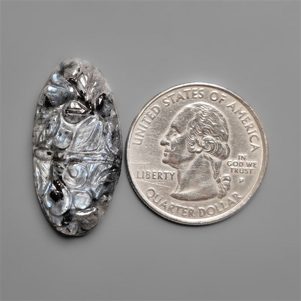 Larvikite Feldspar Mughal Carving