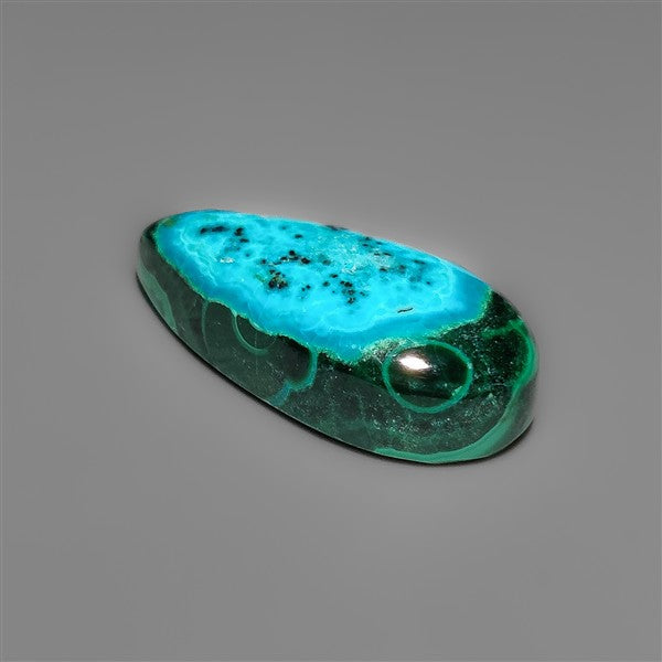 Chrysocolla In Malachite Cabochon