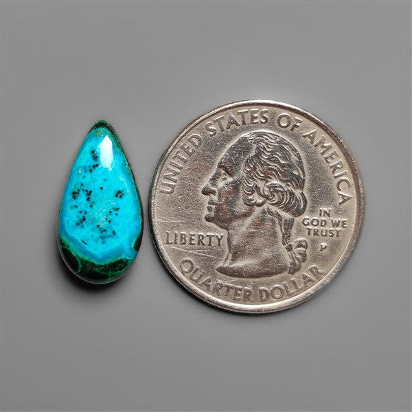 Chrysocolla In Malachite Cabochon
