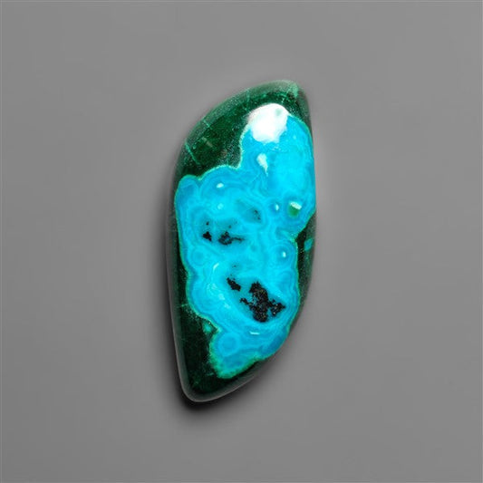 Chrysocolla In Malachite Cabochon
