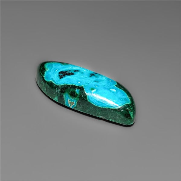 Chrysocolla In Malachite Cabochon