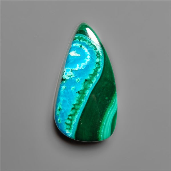 Chrysocolla In Malachite Cabochon