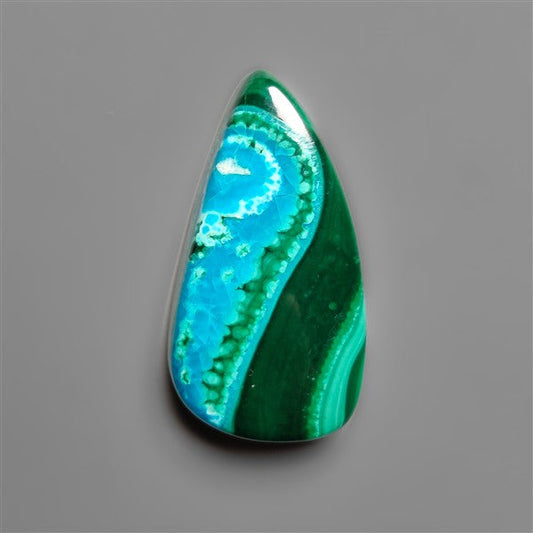 Chrysocolla In Malachite Cabochon