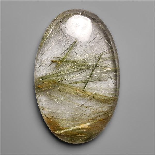 Green Rutilated Quartz Cabochon