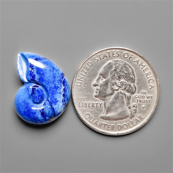 Lapis Lazuli Ammonite Shell Carving