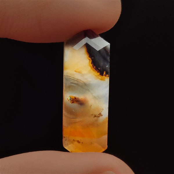 Step Cut Long Montana Agate