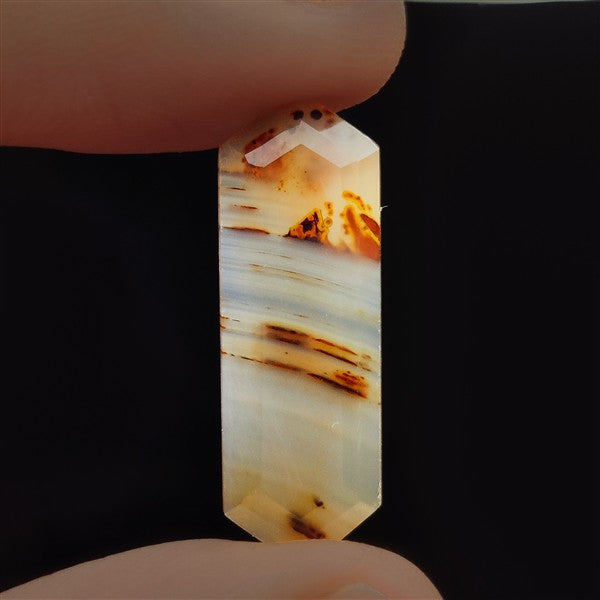 Step Cut Long Montana Agate