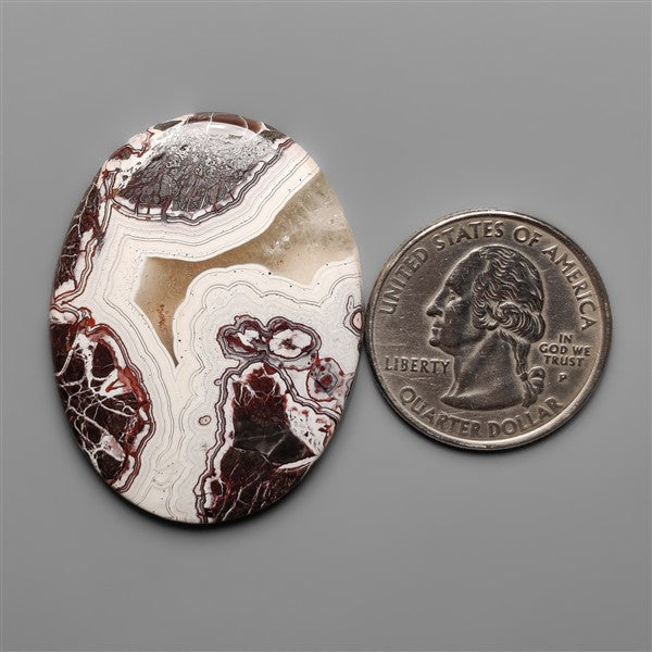 Red Crazylace Agate Cabochon