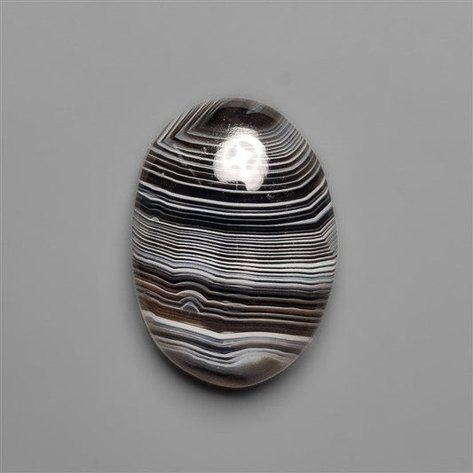 Black Banded Tuxedo Agate Cabochon
