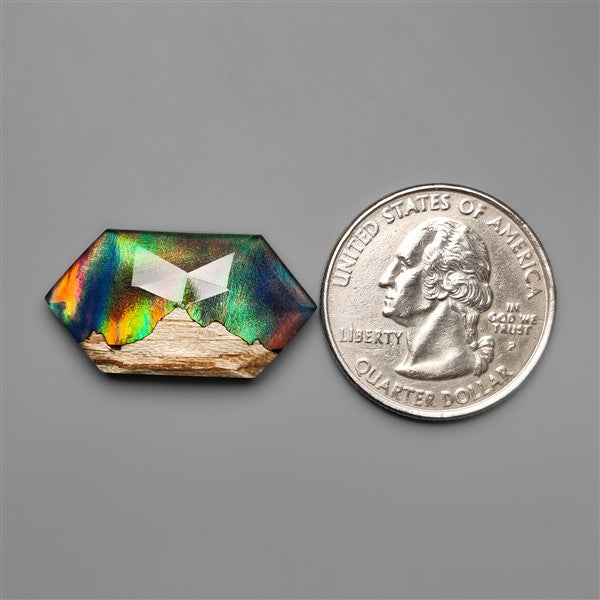 Mountain Inlay Rose Cut Aurora Opal Doublet