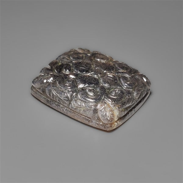 Black Sunstone Cats Eye Mughal Carving