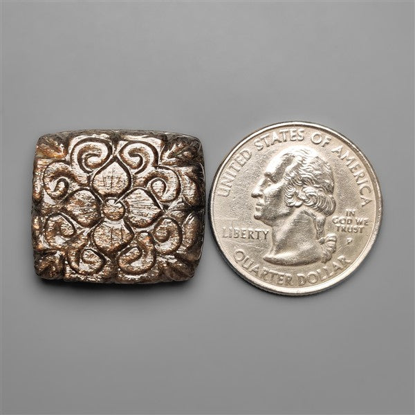 Black Sunstone Cats Eye Mughal Carving