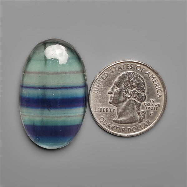 Belgian Teal Fluorite Cabochon