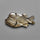 Silversheen Obsidian Goldfish Carving