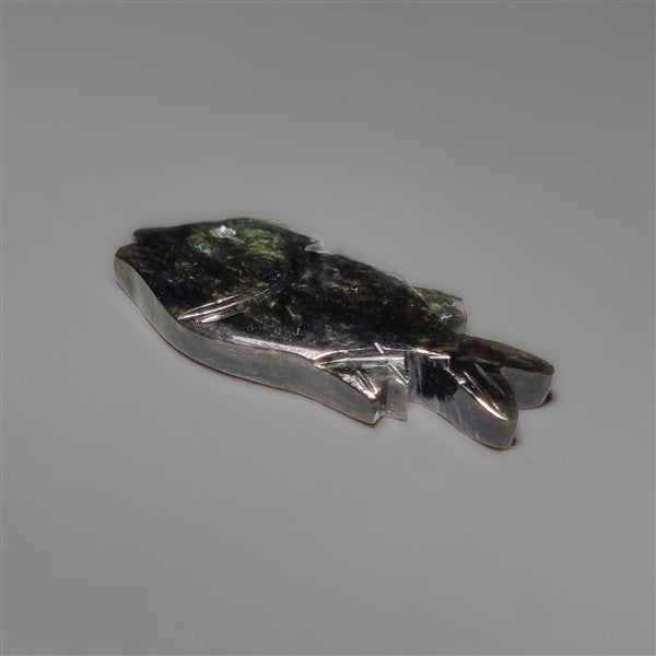 Velvet Obsidian Goldfish Carving