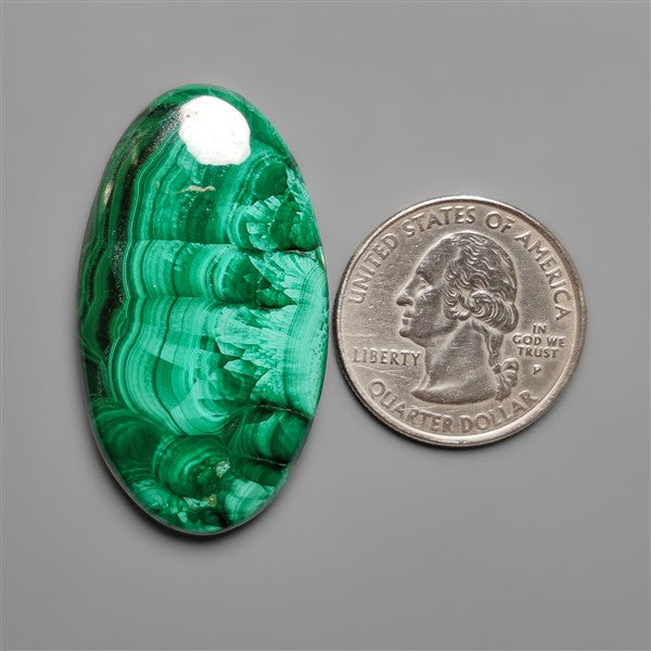 Rare Bisbee Malachite Cabochon with chattoyancy