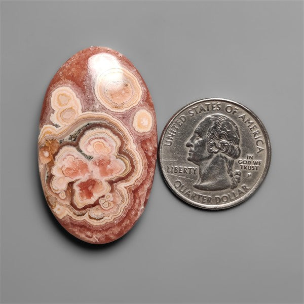 Rare Pattern Botryoidal Rhodochrosite Cabochon