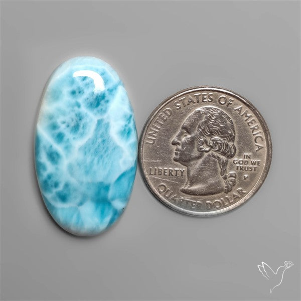 High Grade Larimar Cabochon