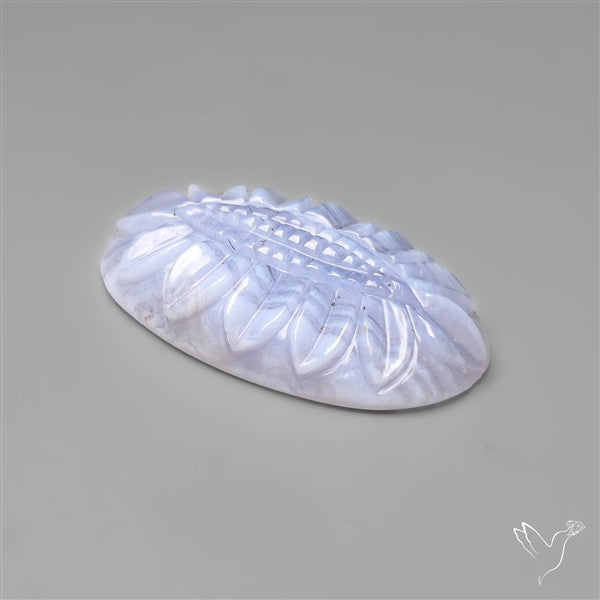 Blue Lace Agate Mughal Carving